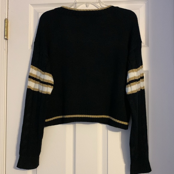 Derek Heart Striped Color Block Cardigan Size Large - Picture 2 of 3